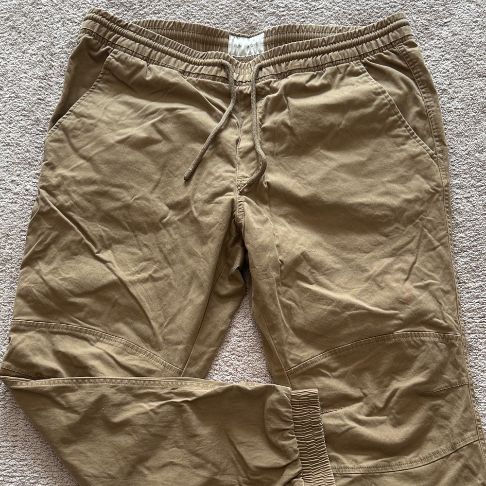 Sun + Stone Men's Casual Tan Joggers